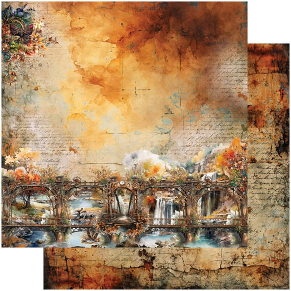 ALCHEMY OF ART 24Blatt 15x15cm doppelseitig Scrapbooking Papier, Steampunk Time