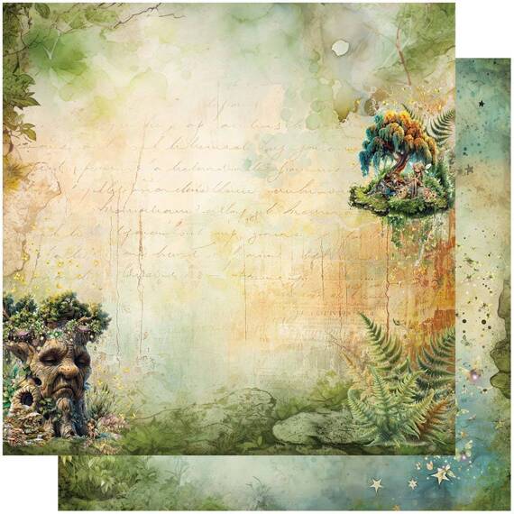 ALCHEMY OF ART 24Blatt 15x15cm doppelseitig Scrapbooking Papier, Tales of moss and fern