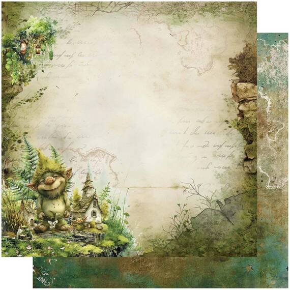 ALCHEMY OF ART 24Blatt 15x15cm doppelseitig Scrapbooking Papier, Tales of moss and fern