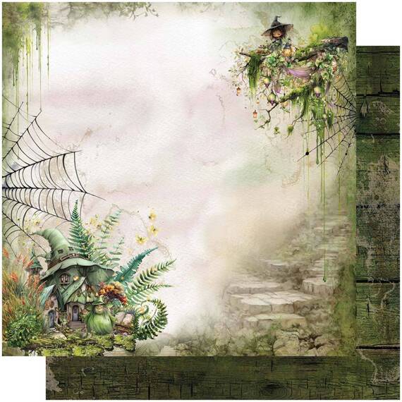 ALCHEMY OF ART 24Blatt 15x15cm doppelseitig Scrapbooking Papier, Tales of moss and fern