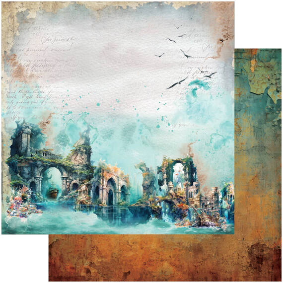 ALCHEMY OF ART 24Blatt 15x15cm doppelseitig Scrapbooking Papier, Underwater World