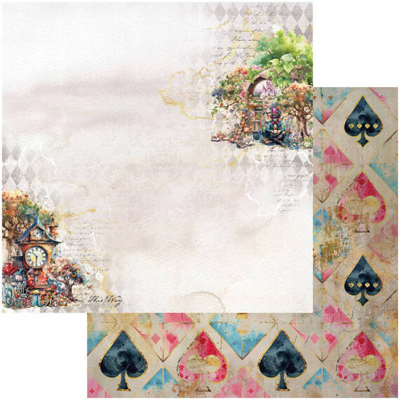 ALCHEMY OF ART 6Blatt 30x30cm doppelseitig Scrapbooking Papier, Alice - Alicia