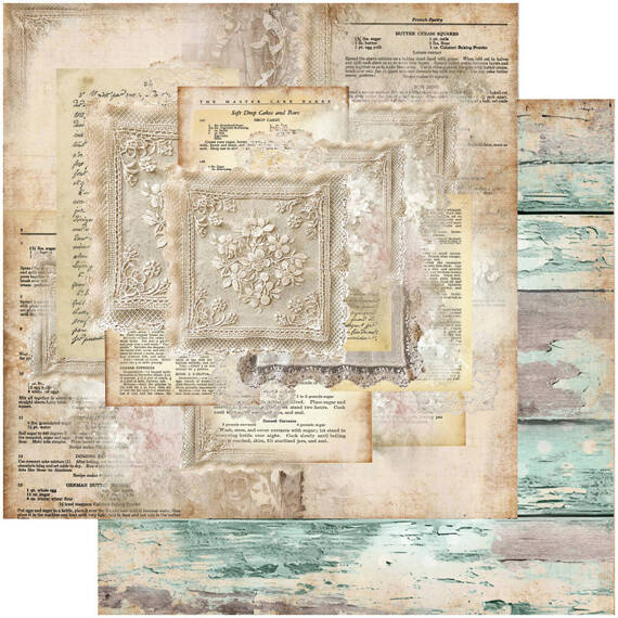 ALCHEMY OF ART 6Blatt 30x30cm doppelseitig Scrapbooking Papier, Recipe for happiness