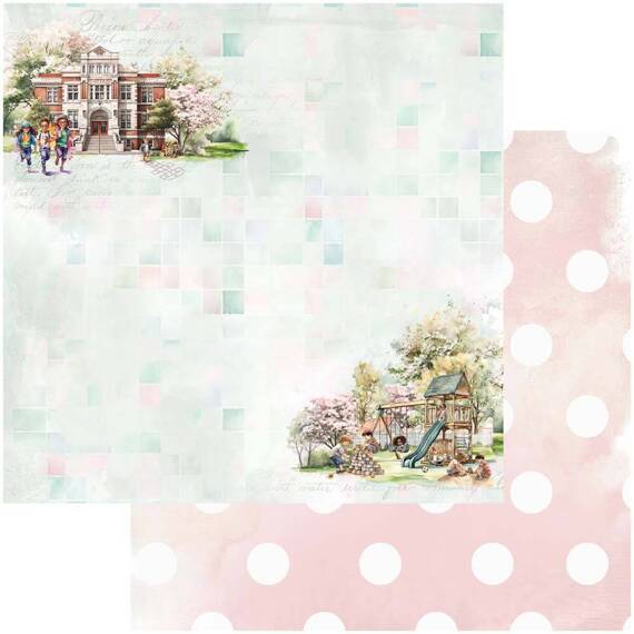 ALCHEMY OF ART Set 12Blatt 20x20cm doppelseitig Scrapbooking Papier 190g, Happy Time