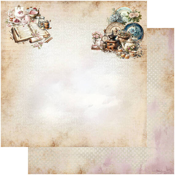 ALCHEMY OF ART Set 12Blatt 20x20cm doppelseitig Scrapbooking Papier,  Recipe for happiness