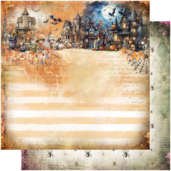 ALCHEMY OF ART Set 12Blatt 20x20cm doppelseitig Scrapbooking Papier, Trick or treat - Happy Halloween