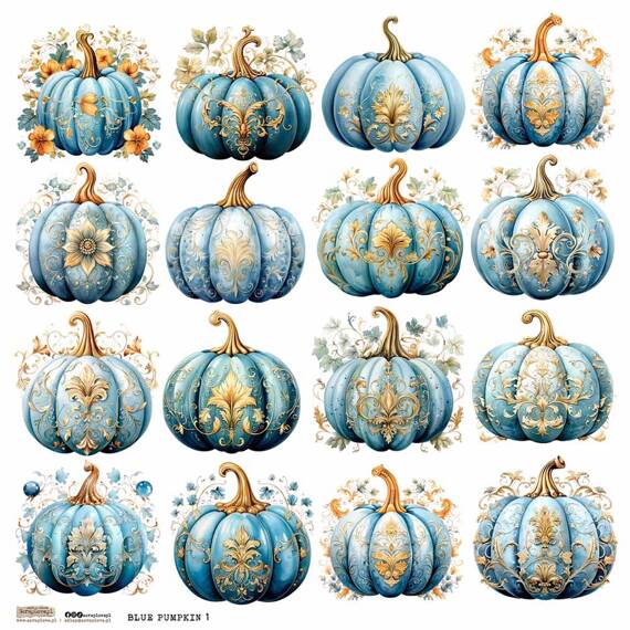 AUFKLEBER - ScrapLove - Blue Pumpkin 1 