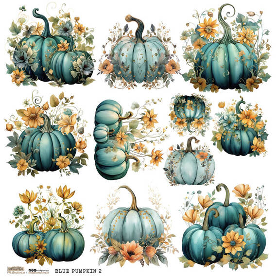 AUFKLEBER - ScrapLove - Blue Pumpkin 2