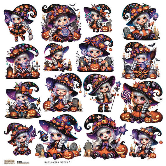 AUFKLEBER - ScrapLove - Halloween Witch 1