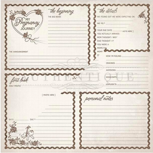 AUTHENTIQUE 30x30cm doppelseitig Scrapbooking Design Papier, Sweddle SWA008