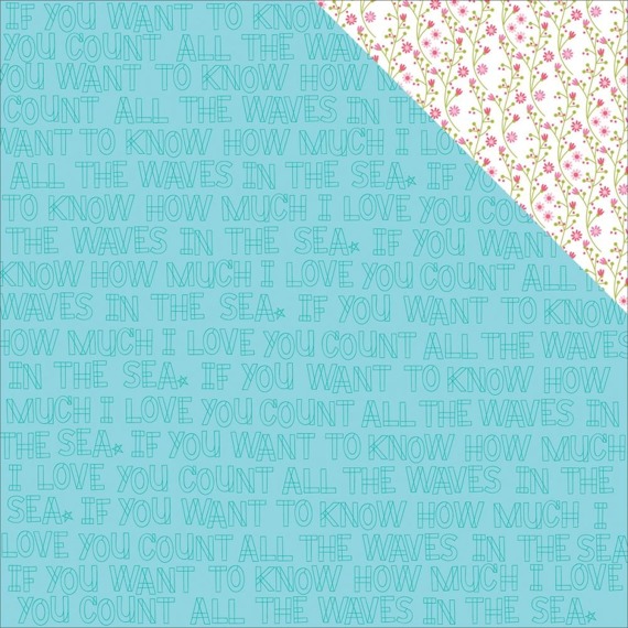 BELLA BLVD 30x30cm doppelseitig Scrapbooking Design Craft Paper, Count the Waves