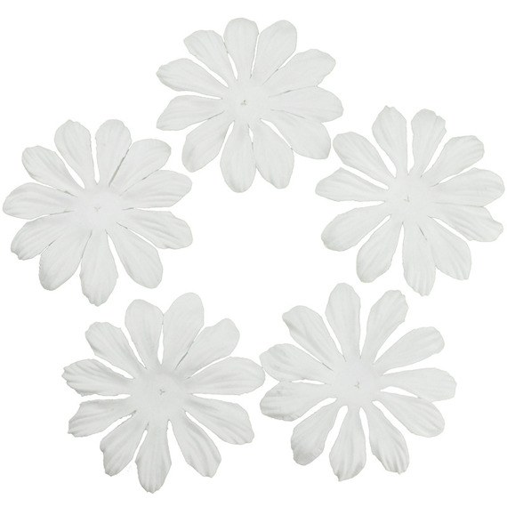 BLUMEN/ Blütenblätter weiß - 65mm - 100St.