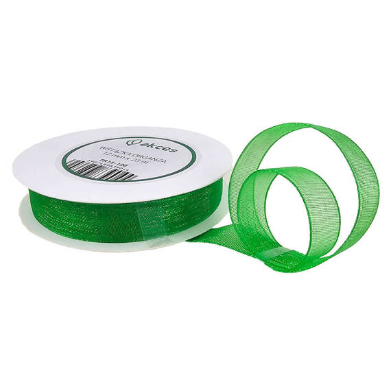 Band / Schleife Organza grasgrün 12mm x 23m