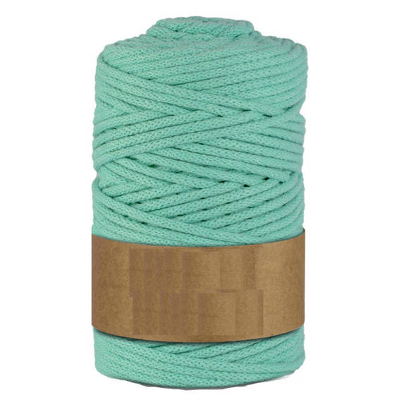 Baumwollkordel 5mm Seil aus Baumwolle mit Polyester Kern 100m - celadon / mint