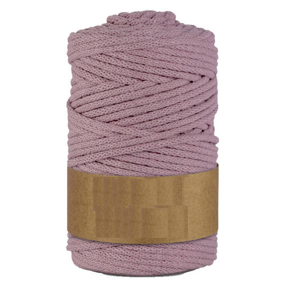 Baumwollkordel 5mm Seil aus Baumwolle mit Polyester Kern 100m - schmutzig rosa