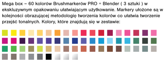 BrushmakerPRO Marker-Set auf Wasserbasis - MegaBox 60 Farben + 3 Blender