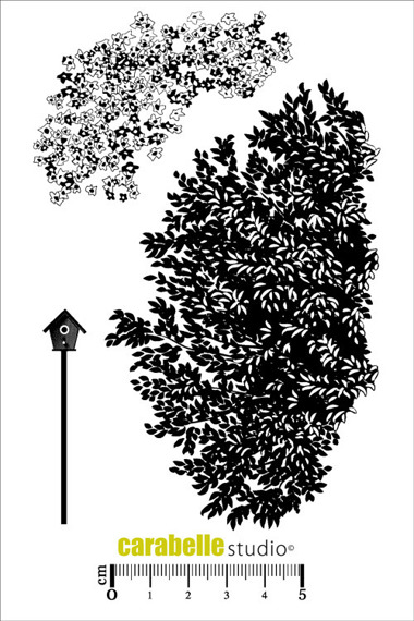 CARABELLE STUDIO Gummistempel Motivstempel - Autour De L`arbre Bäume Sträucher