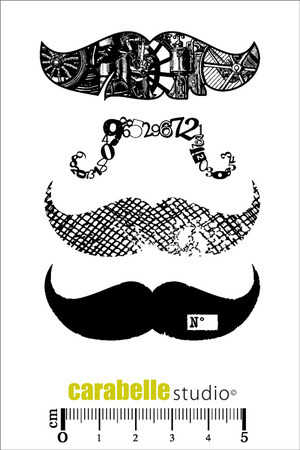 CARABELLE STUDIO Gummistempel Motivstempel  - Moustaches / Schnauzbärte