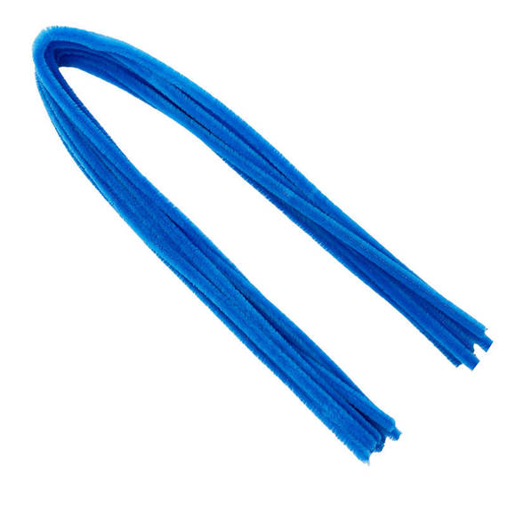 CHENILLEDRAHT Pfeifenreiniger Plüsch Basteldraht, 60 cm/10 Stk. blau