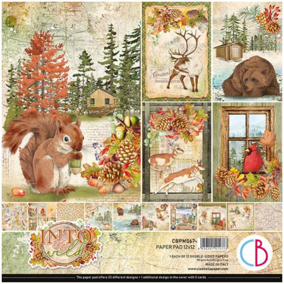 CIAO BELLA Satz 11Stk 30x30cm doppelseitigen Scrapbooking Papier - Into the wild