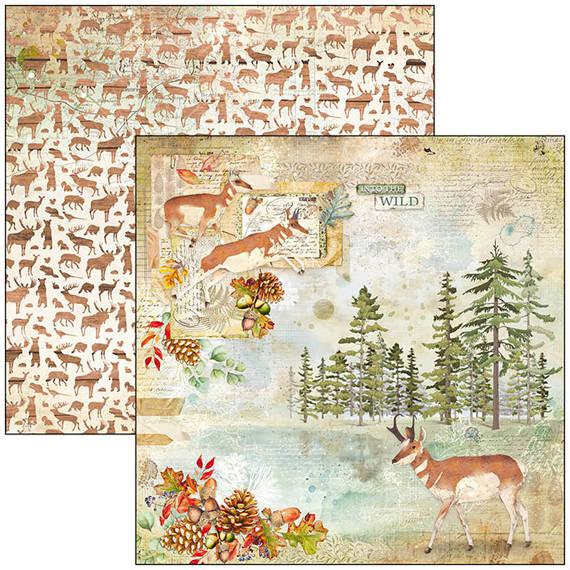 CIAO BELLA Satz 11Stk 30x30cm doppelseitigen Scrapbooking Papier - Into the wild