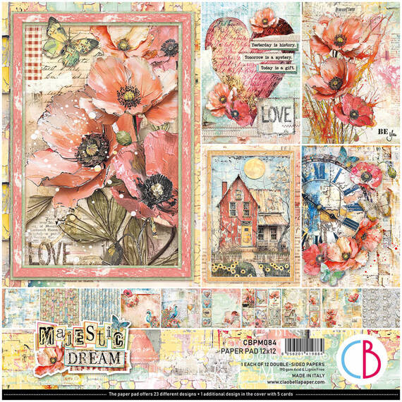 CIAO BELLA Satz 11Stk  doppelseitigen Scrapbooking Papier 30x30cm - Majestic Dream