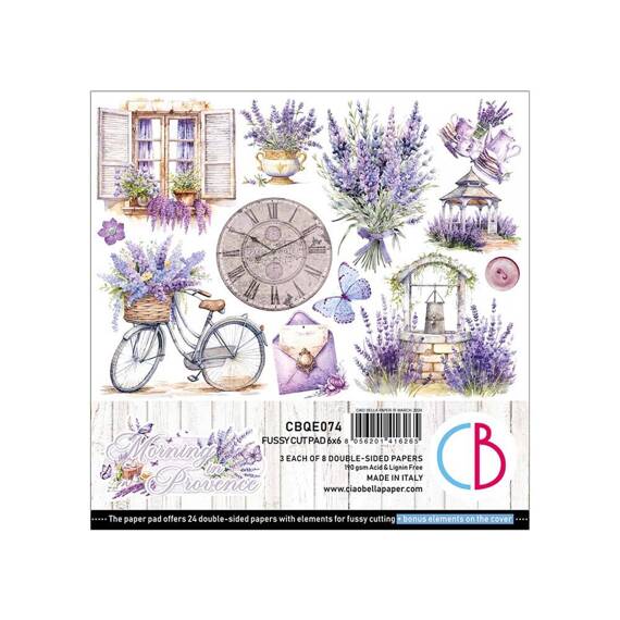 CIAO BELLA Satz 24Stk 15x15cm doppelseitigen Scrapbooking Papier - Morning in Provence