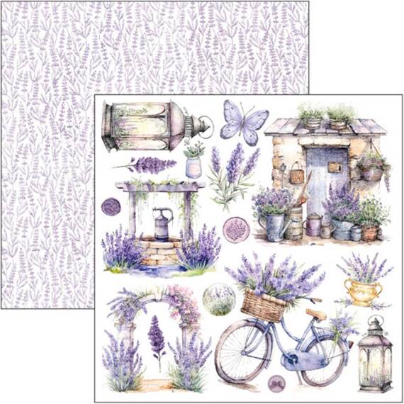 CIAO BELLA Satz 24Stk 15x15cm doppelseitigen Scrapbooking Papier - Morning in Provence