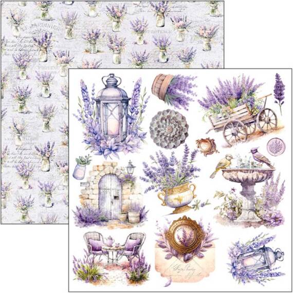 CIAO BELLA Satz 24Stk 15x15cm doppelseitigen Scrapbooking Papier - Morning in Provence