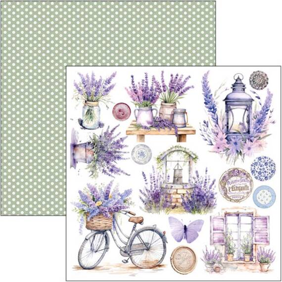 CIAO BELLA Satz 24Stk 15x15cm doppelseitigen Scrapbooking Papier - Morning in Provence