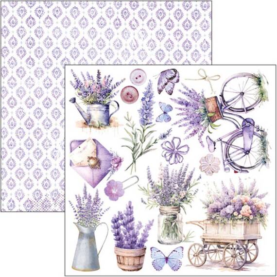 CIAO BELLA Satz 24Stk 15x15cm doppelseitigen Scrapbooking Papier - Morning in Provence