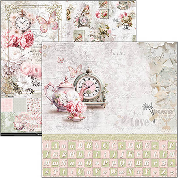 CIAO BELLA Satz 7 Stk doppelseitigen Scrapbooking Papier 30x30cm - Timeless Moments