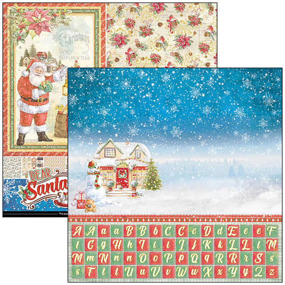 CIAO BELLA Satz 7Stk 30x30cm doppelseitigen Scrapbooking Papier - Dear santa