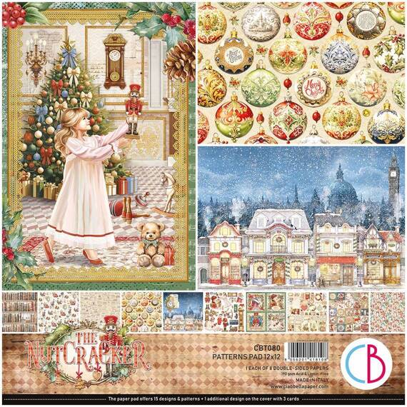 CIAO BELLA Satz 7Stk 30x30cm doppelseitigen Scrapbooking Papier - The Nutcracker