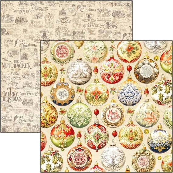 CIAO BELLA Satz 7Stk 30x30cm doppelseitigen Scrapbooking Papier - The Nutcracker