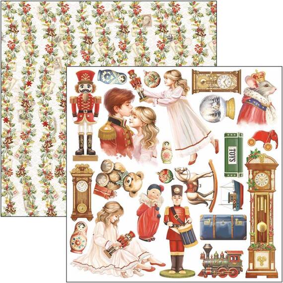 CIAO BELLA Satz 7Stk 30x30cm doppelseitigen Scrapbooking Papier - The Nutcracker