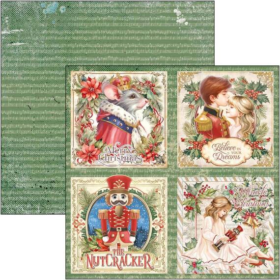 CIAO BELLA Satz 7Stk 30x30cm doppelseitigen Scrapbooking Papier - The Nutcracker