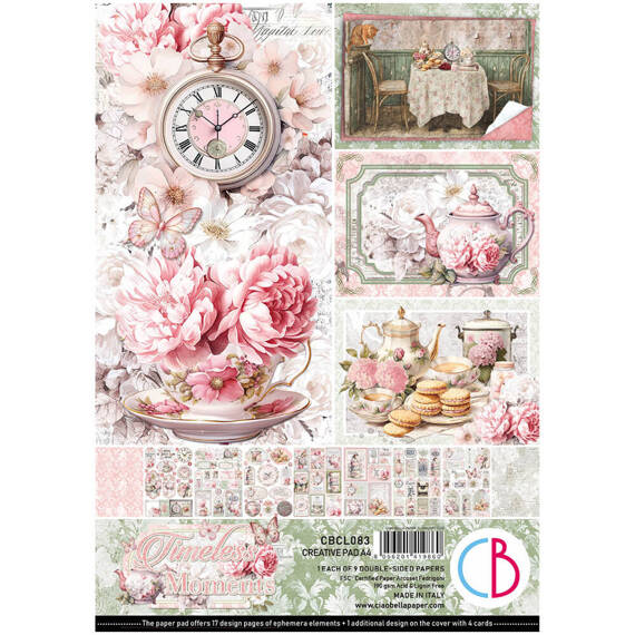 CIAO BELLA Satz 8 Stk doppelseitigen Scrapbooking Papier A4 - Timeless Moments