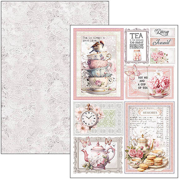 CIAO BELLA Satz 8 Stk doppelseitigen Scrapbooking Papier A4 - Timeless Moments