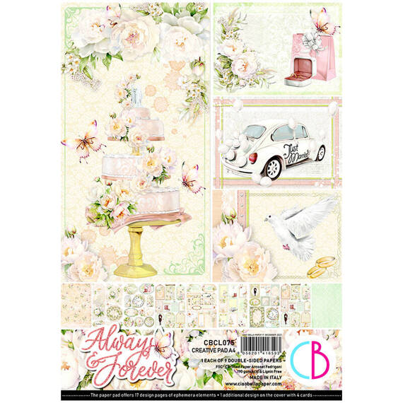 CIAO BELLA Satz 8Stk 21x30cm doppelseitigen Scrapbooking Papier - Always & Forever