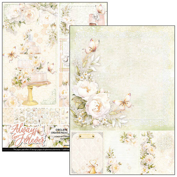 CIAO BELLA Satz 8Stk 21x30cm doppelseitigen Scrapbooking Papier - Always & Forever