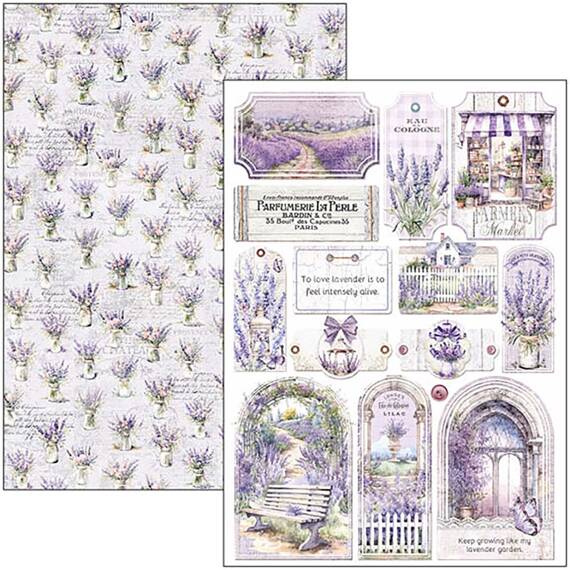 CIAO BELLA Satz 8Stk 21x30cm doppelseitigen Scrapbooking Papier - Morning in Provence