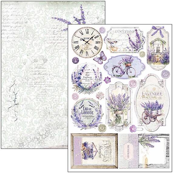 CIAO BELLA Satz 8Stk 21x30cm doppelseitigen Scrapbooking Papier - Morning in Provence