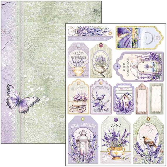 CIAO BELLA Satz 8Stk 21x30cm doppelseitigen Scrapbooking Papier - Morning in Provence