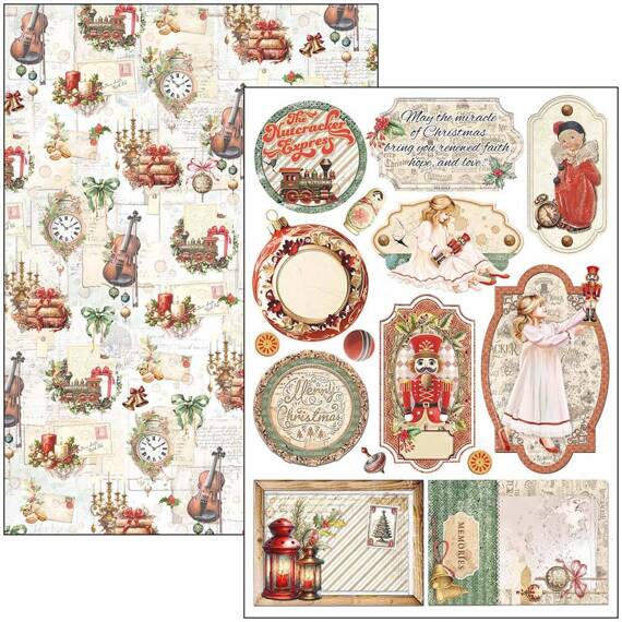 CIAO BELLA Satz 8Stk 21x30cm doppelseitigen Scrapbooking Papier - The Nutcracker