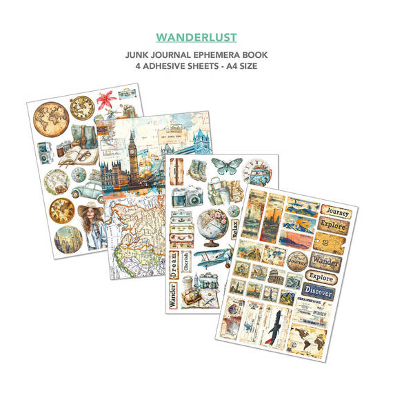 CIAO BELLA Satz doppelseitigen Scrapbooking Papier A4 - Wanderlust