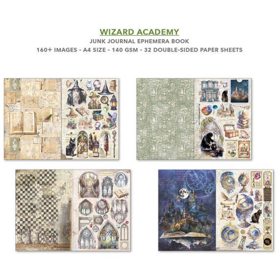 CIAO BELLA Satz  doppelseitigen Scrapbooking Papier A4 - Wizard Academy