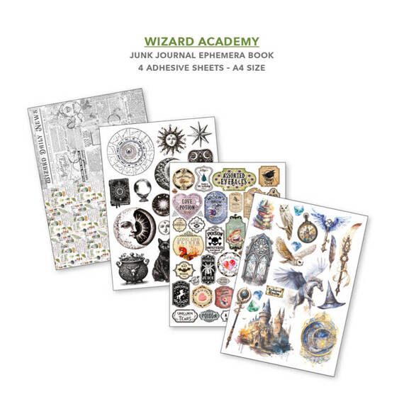 CIAO BELLA Satz  doppelseitigen Scrapbooking Papier A4 - Wizard Academy