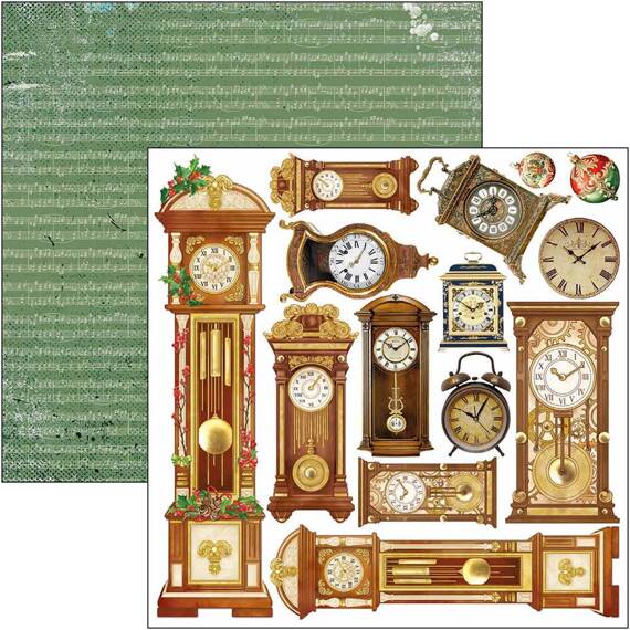 CIAO BELLA Setz 24Stk 15x15cm doppelseitigen Scrapbooking Papier - The Nutcracker