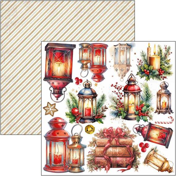 CIAO BELLA Setz 24Stk 15x15cm doppelseitigen Scrapbooking Papier - The Nutcracker